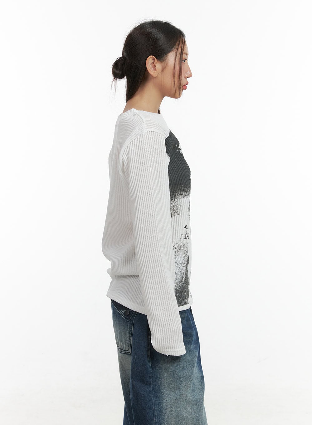 Vintage Print Long Sleeve Shirt CO417