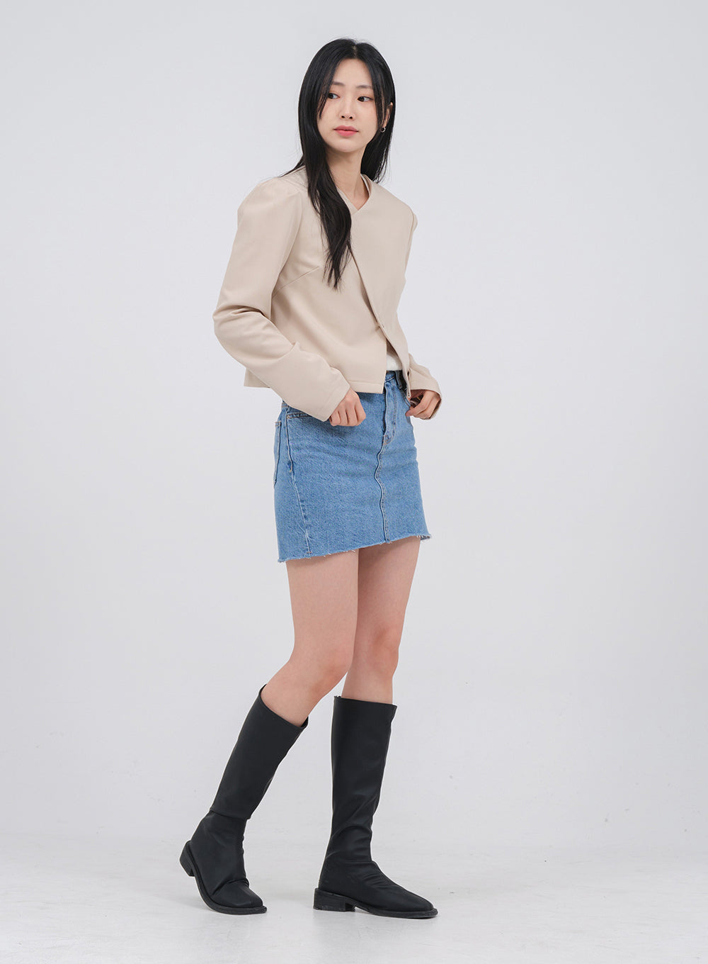 Denim Mini Skort U2202