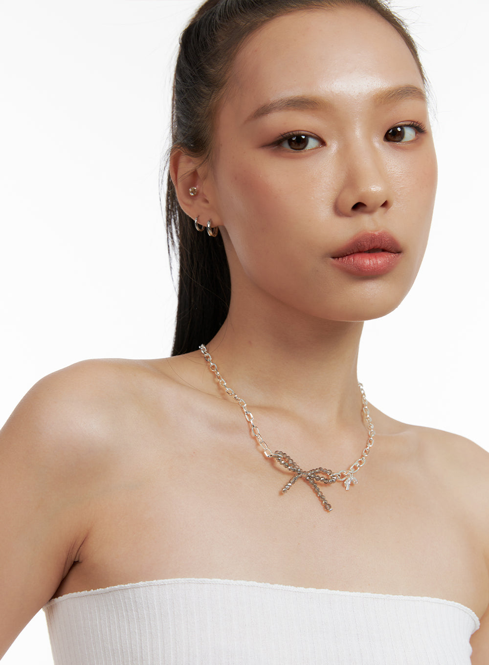 Shining Ribbon Necklace IL417