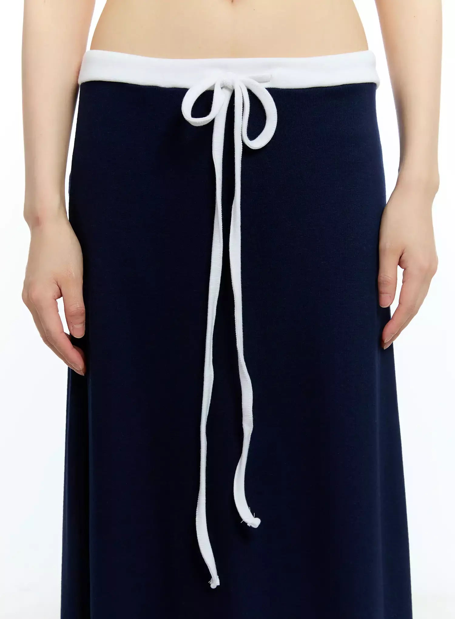 Two-Tone Comfy Maxi Skirt IU523
