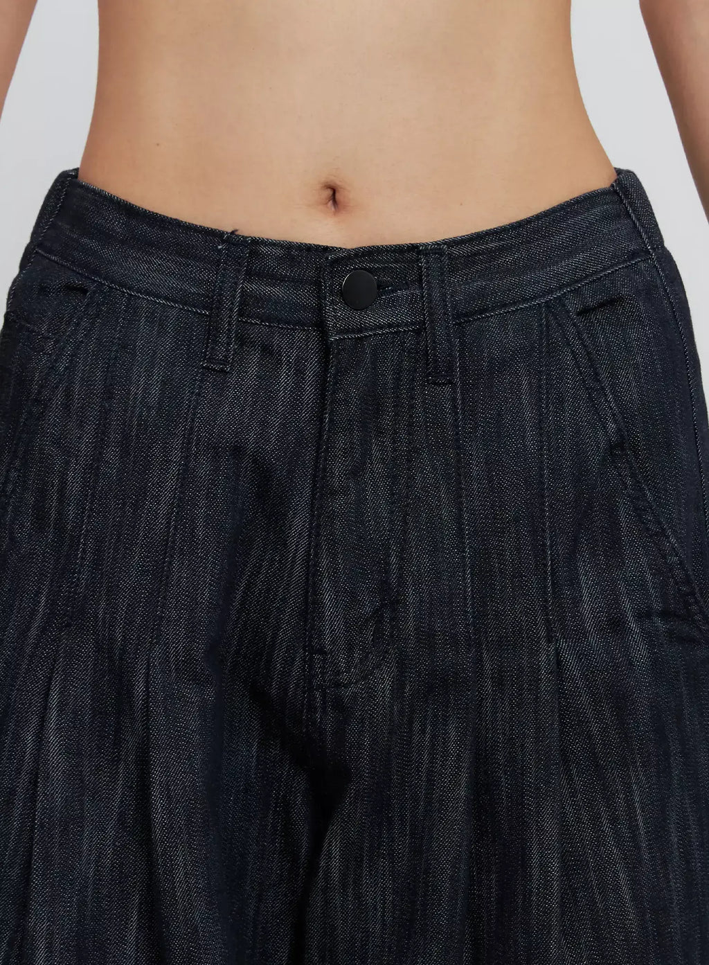 Uven Pintuck Wide-Leg Jeans IS516