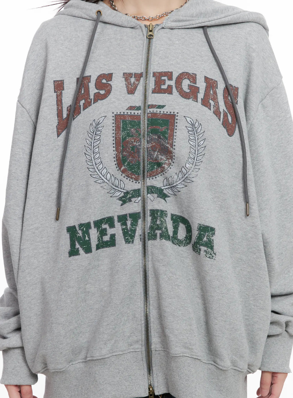 Vegas Graphic Zip-Up Hoodie