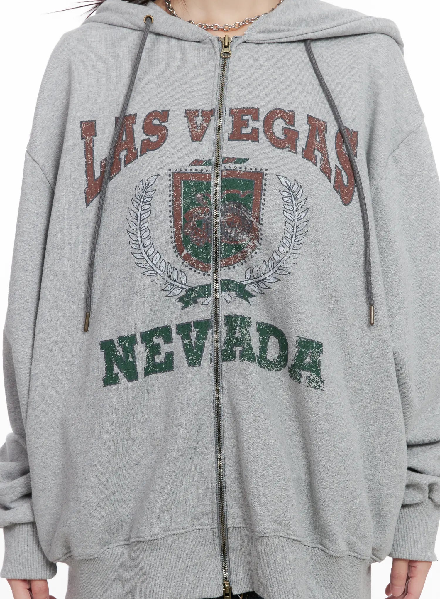 Vegas Graphic Zip-Up Hoodie