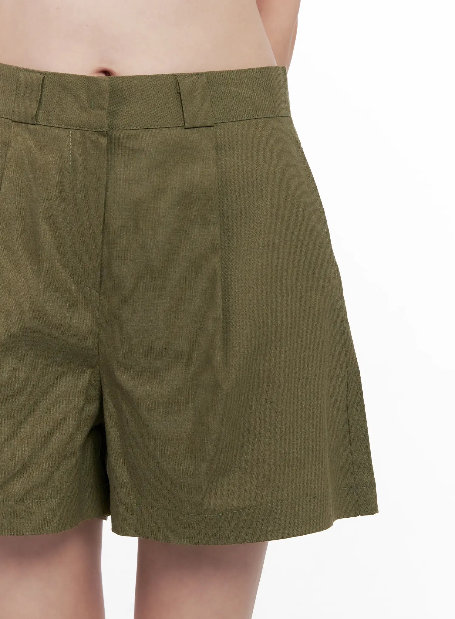 Casual Linen-Blend Shorts CL523