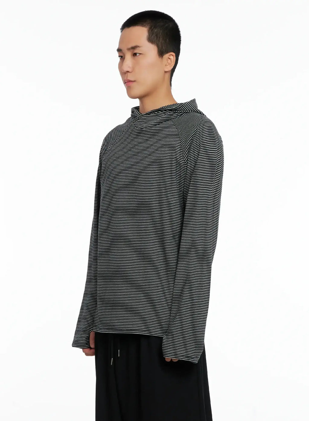 Men's Striped Long Sleeve Hoodie IS502