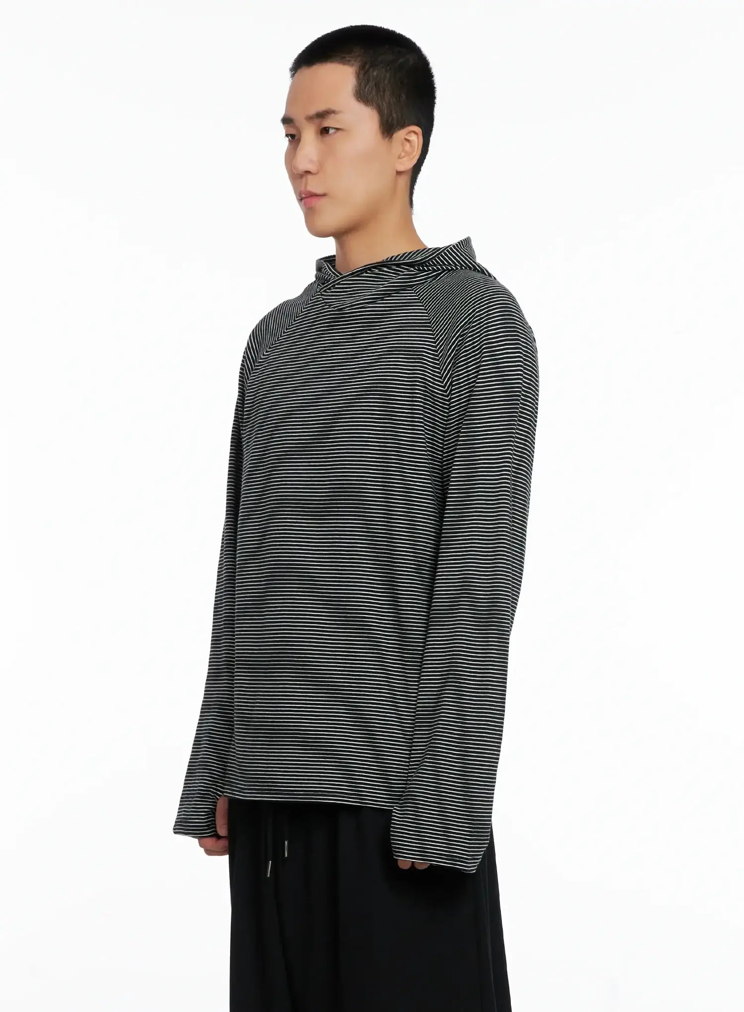 Men's Striped Long Sleeve Hoodie IS502
