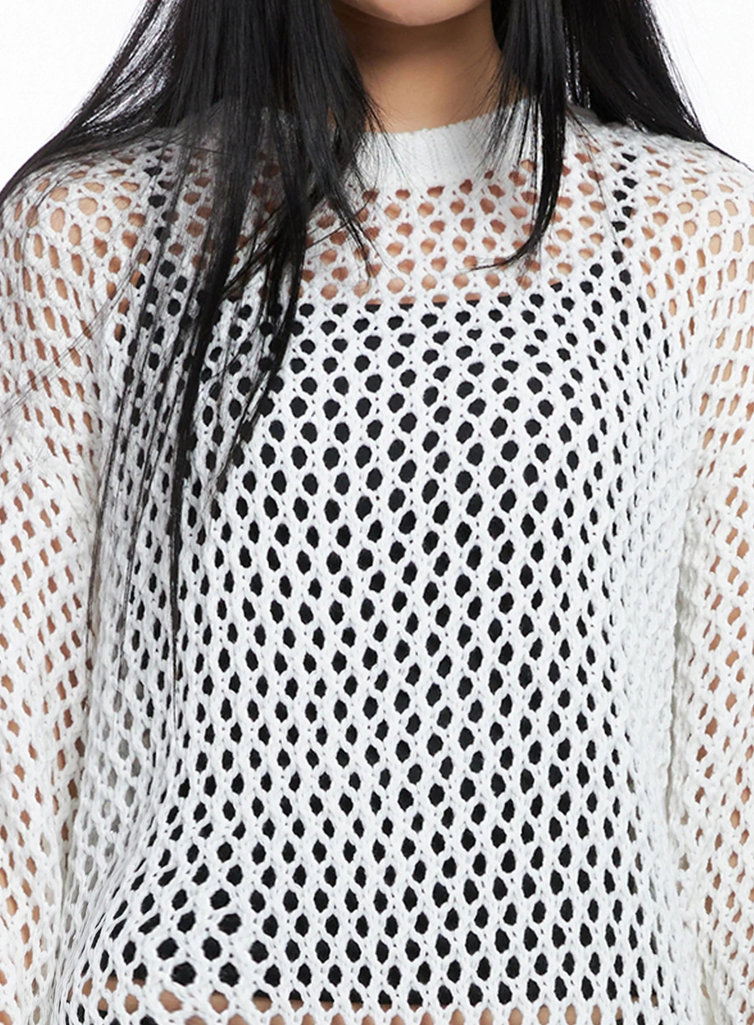 Mesh Knit Sweater CO516