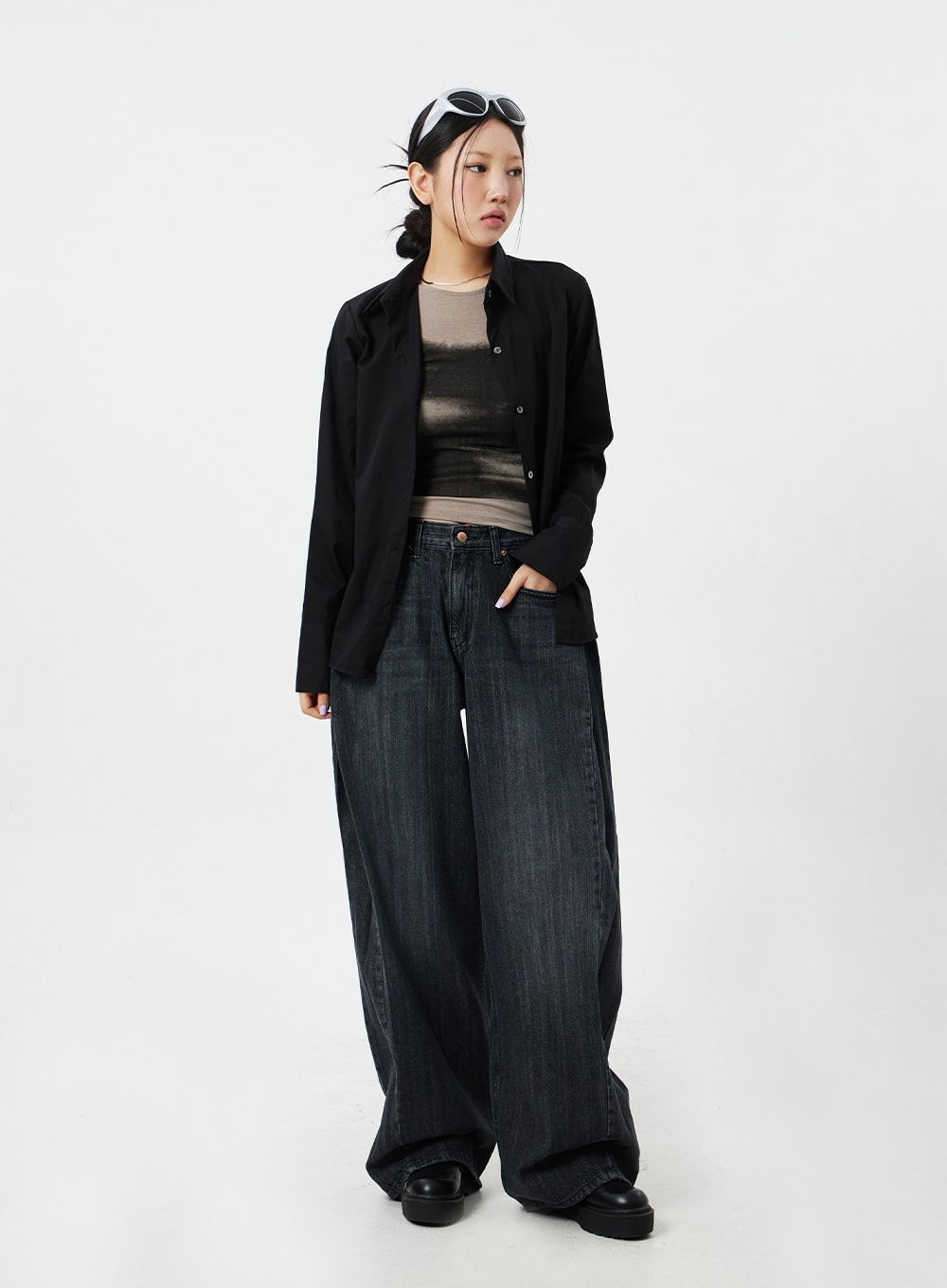 Mid-Rise Baggy Jeans CM324