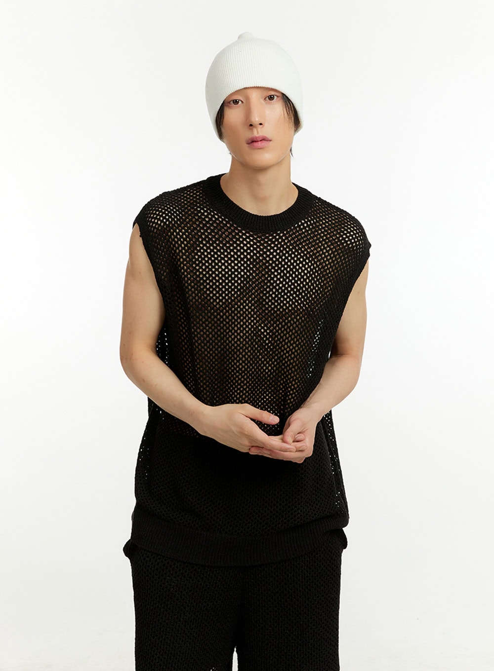 Men's Sheer Sleeveless Top IL418