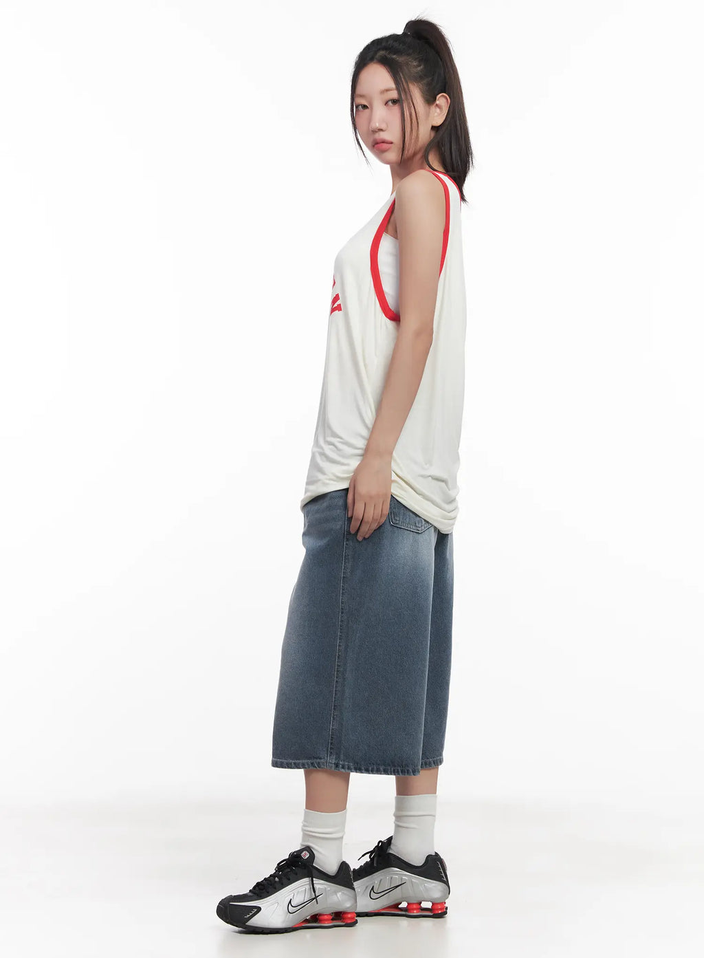 Graphic Two-Tone Tank Top CU516