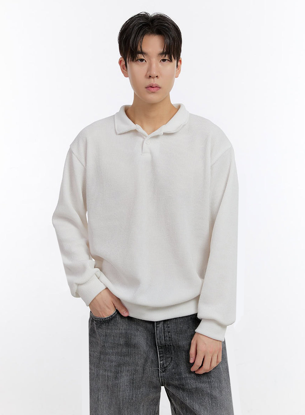 Men's Essential Collared Sweatshirt IM525