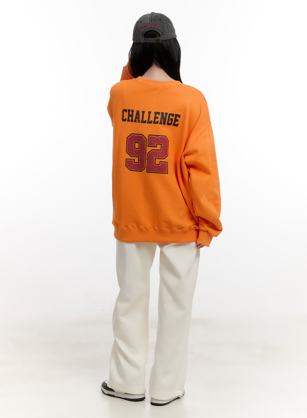 Oversized Long Sleeve Graphic Sweatshirt CF528