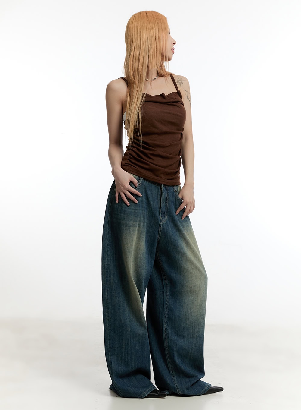 Zorina Washed Wide-Leg Jeans CY501