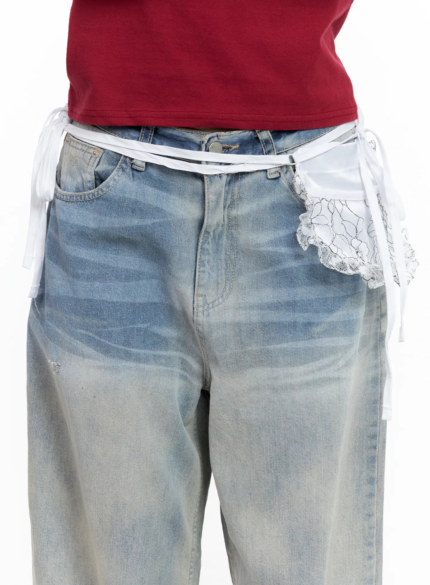 Lace-Trim 2-Way Crossbody Bag CL501