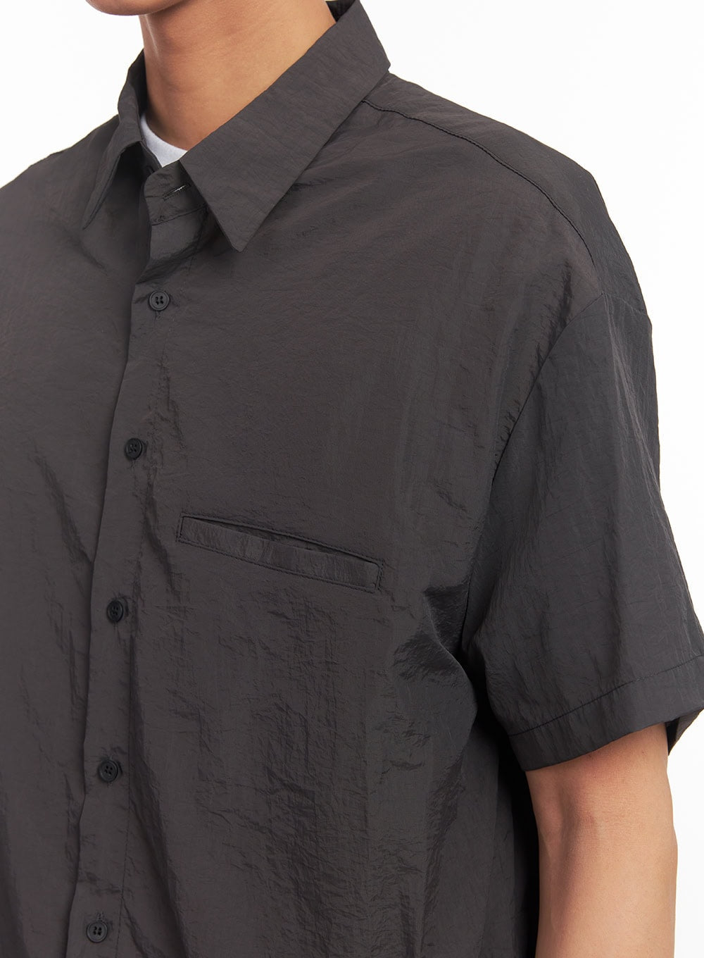 Men's Loose-Fit Boxy Collared Shirt IA510