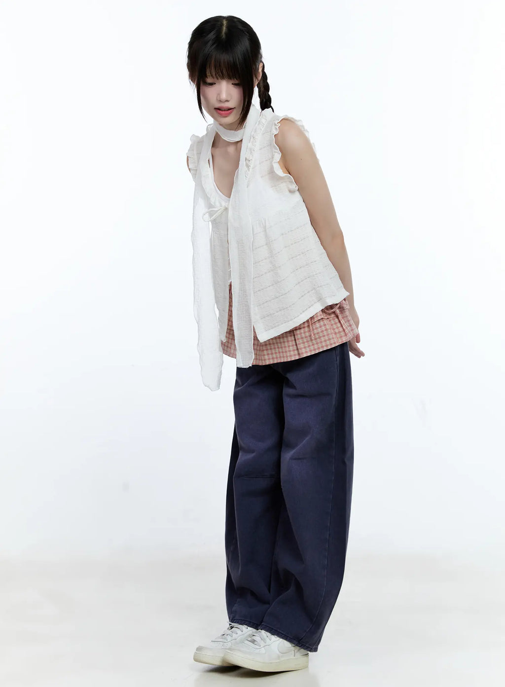 Ruffled Skinny Scarf CG507