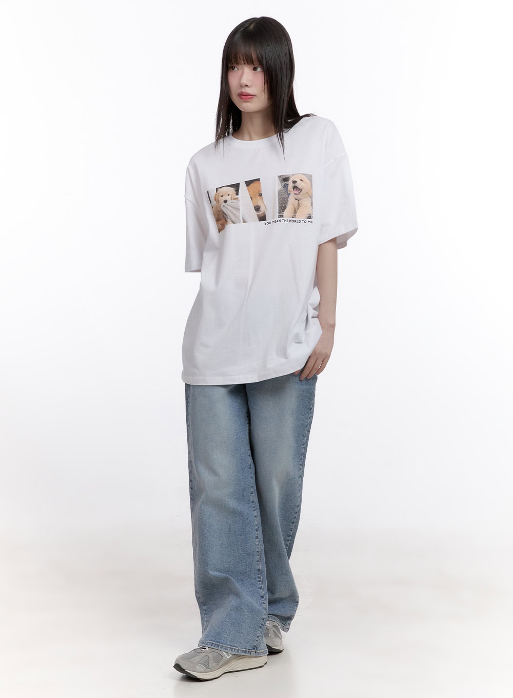 Puppy Graphic Loose-Fit Tee CF512