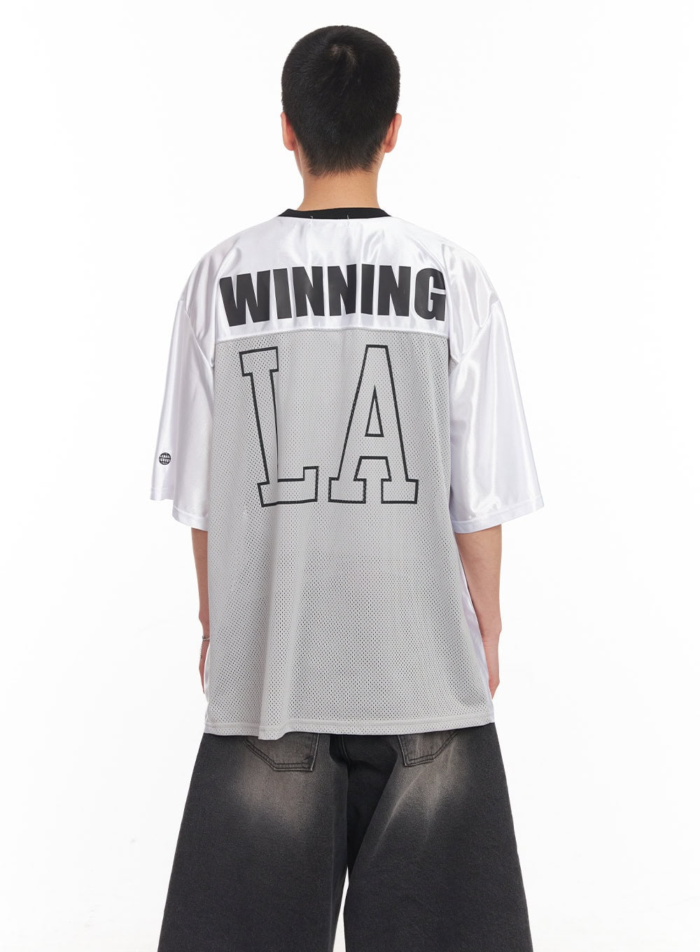 Men's Mesh V-Neck Graphic Tee IY505