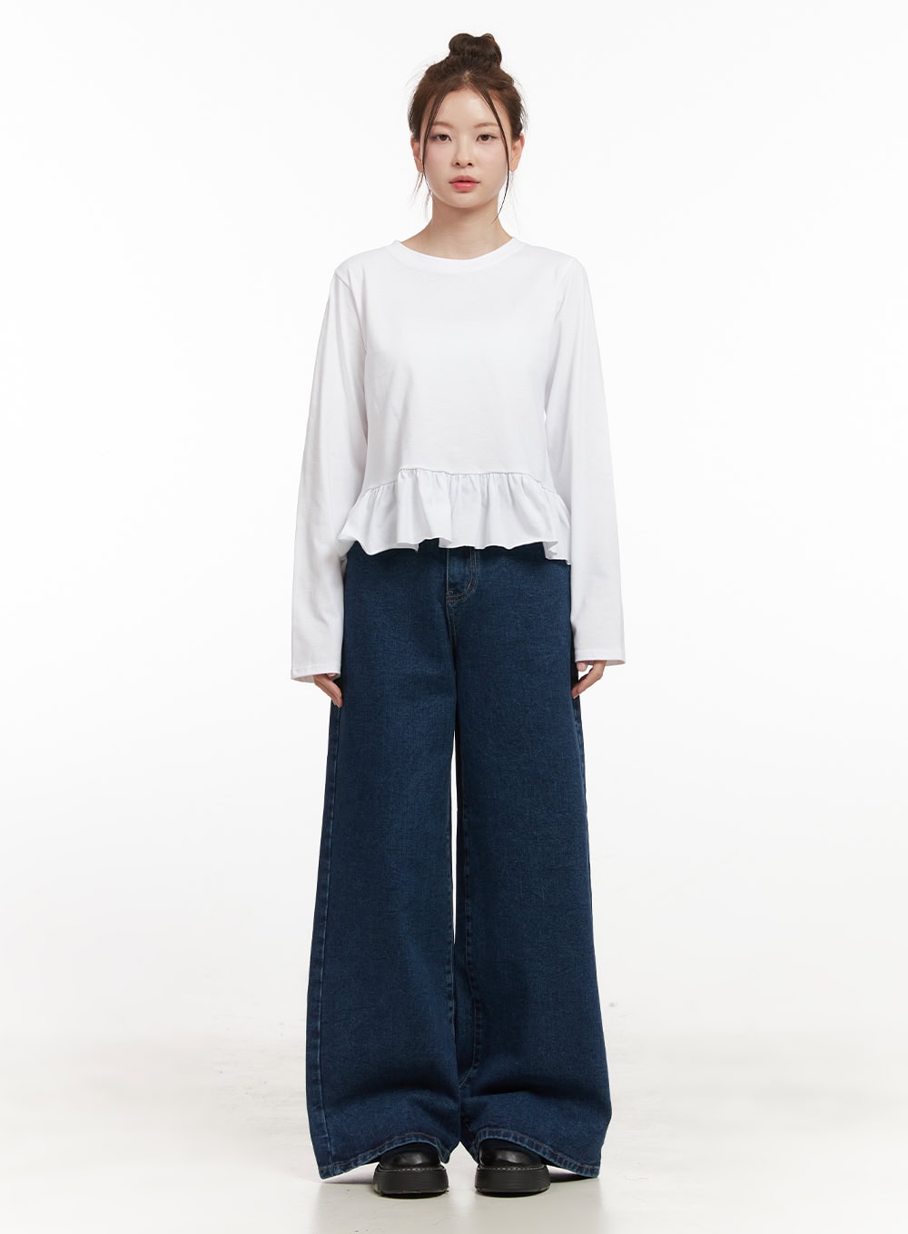 Elegant Frill Long-Sleeve Top IJ530