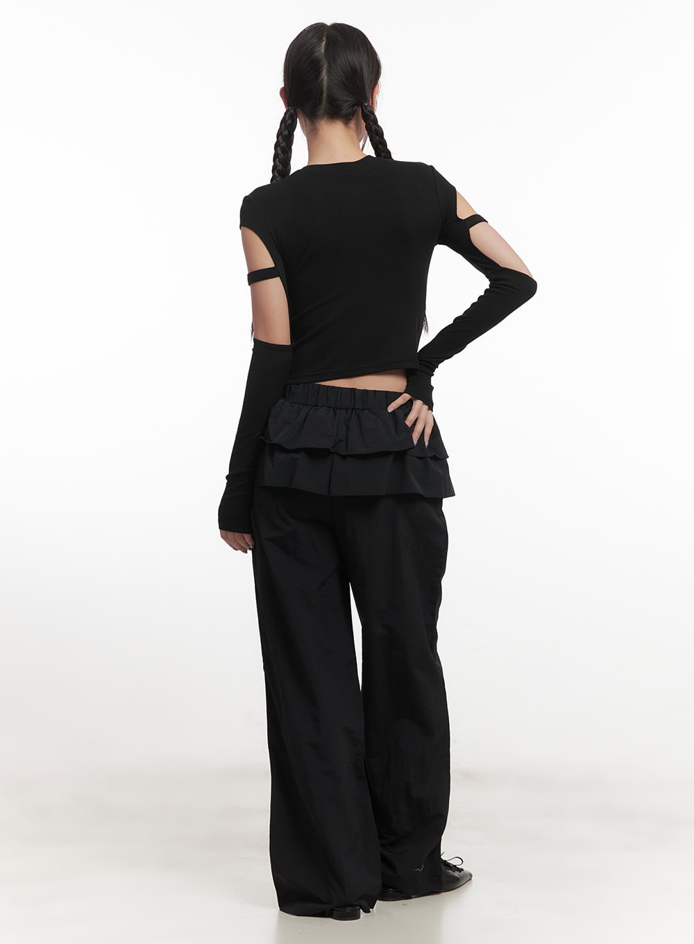 Ribbed Cut Out Crop Top CF524