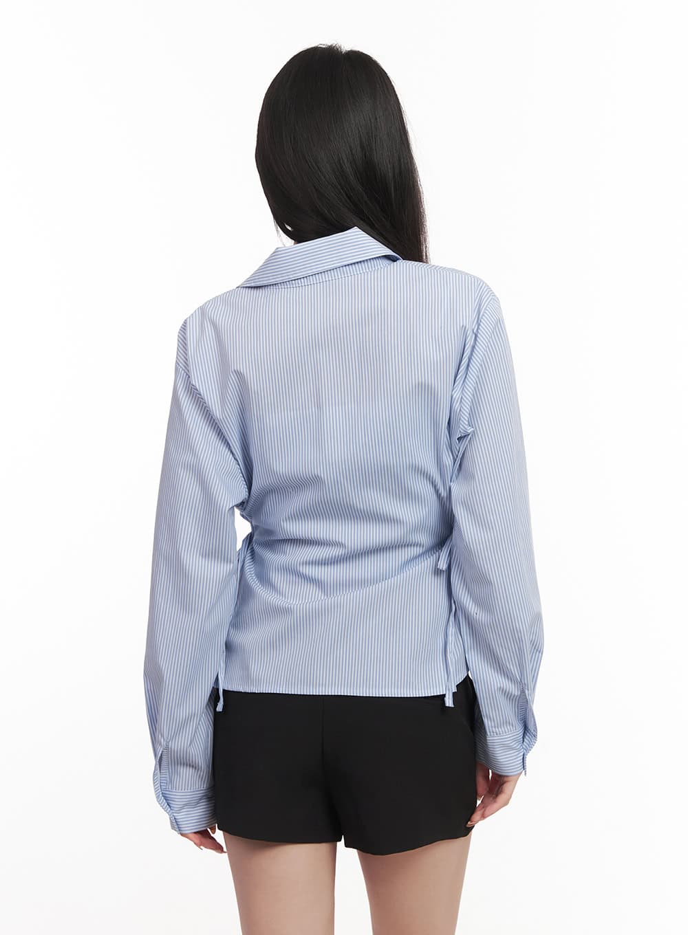 Stripe Strap Collared Shirt CM518