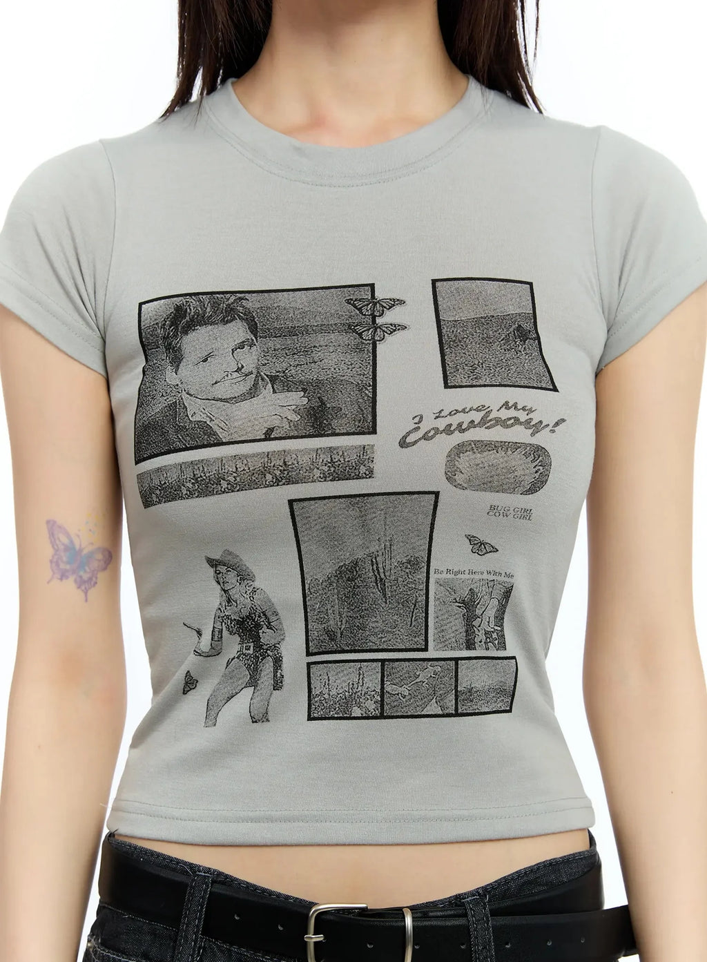 Vintage Graphic Baby Tee IU524