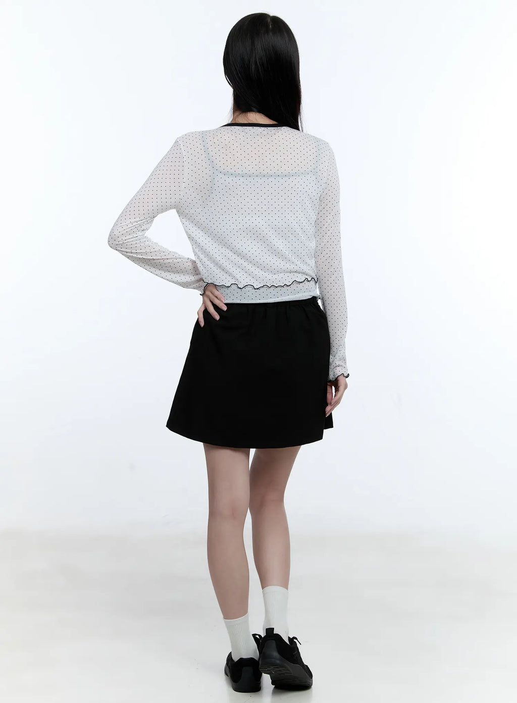 Banded Pleated Mini Skirt CG513