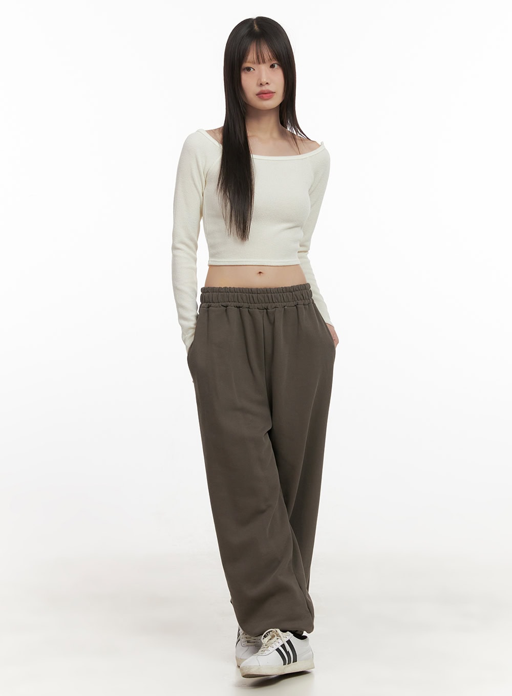 Back Cut-Out Off-Shoulder Crop Top CD430