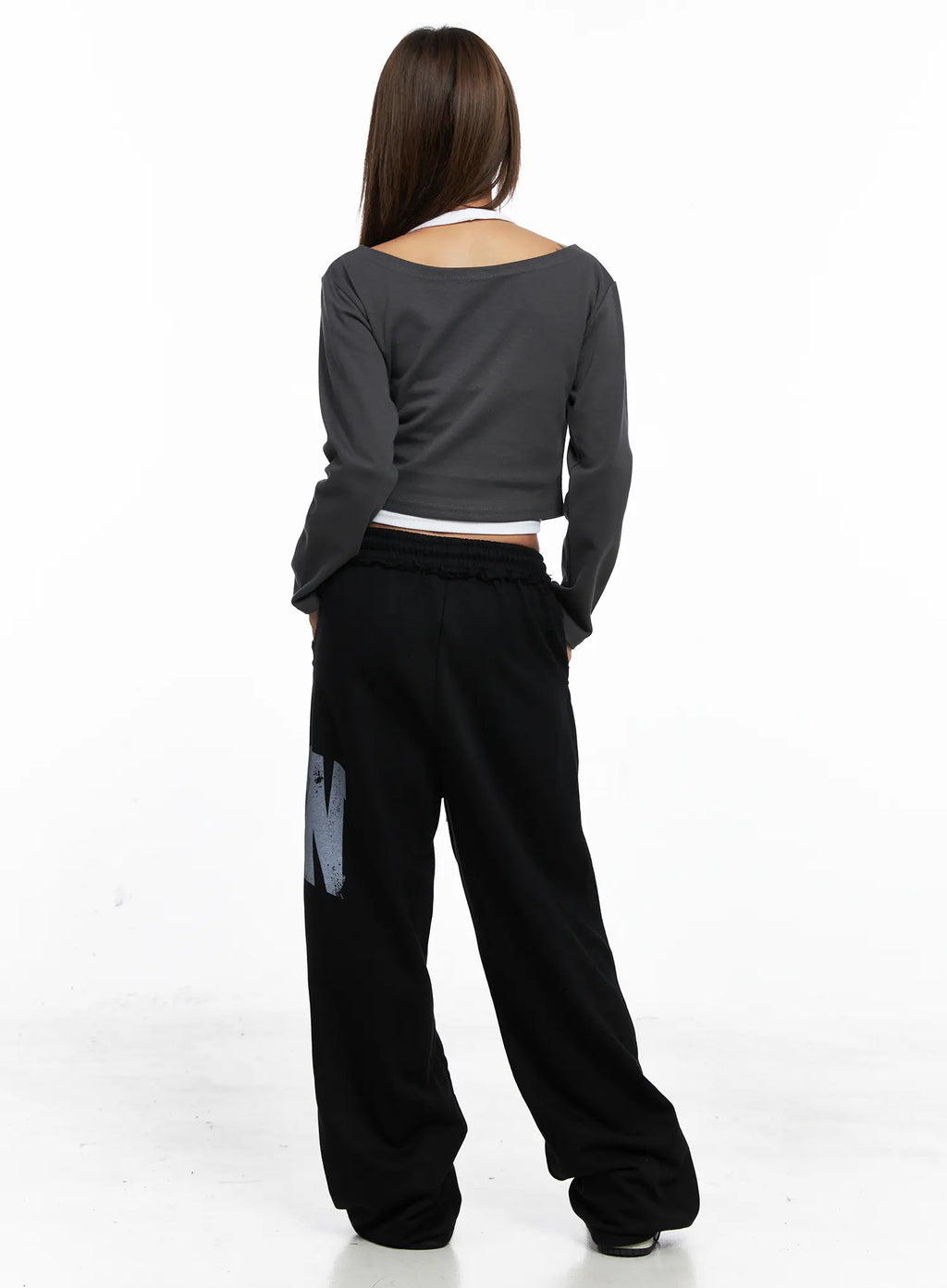 Side Graphic Wide-Leg Sweatpants CO510