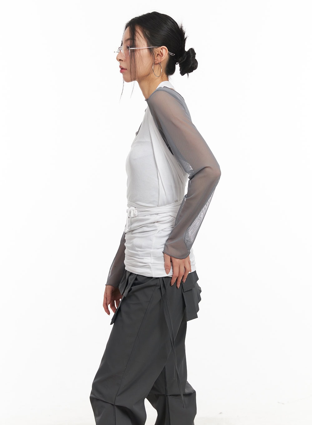 Halter-Neck Wrap Tank Top CM503