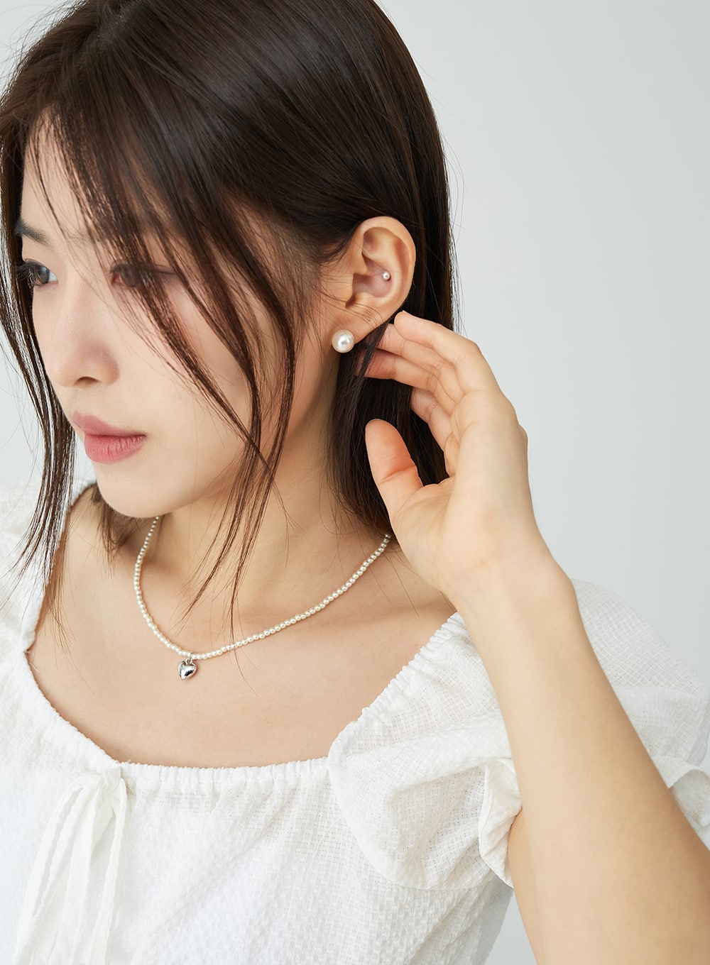 Simple Pearl Earrings Set OU7