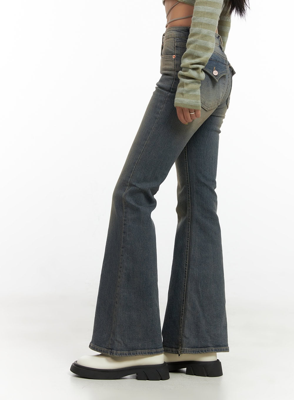 Lydia Slim Washed Bootcut Jeans CO424