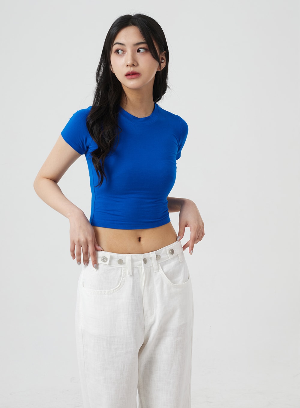 Slim Fit Crop Short Sleeve Tee BM304