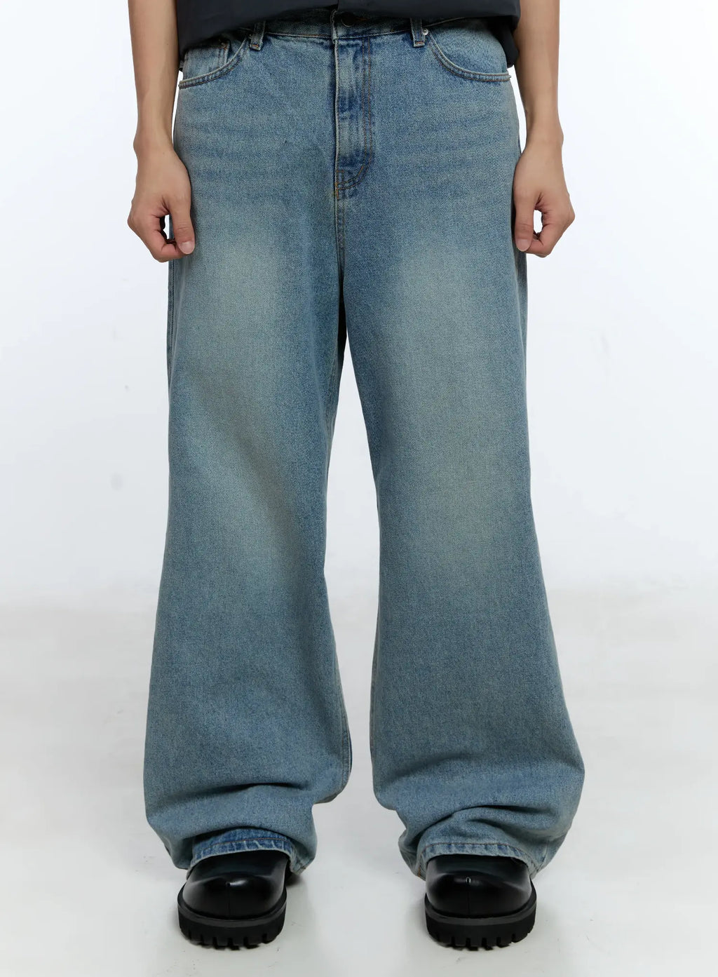 Men's Wide Leg Denim Jeans IG519