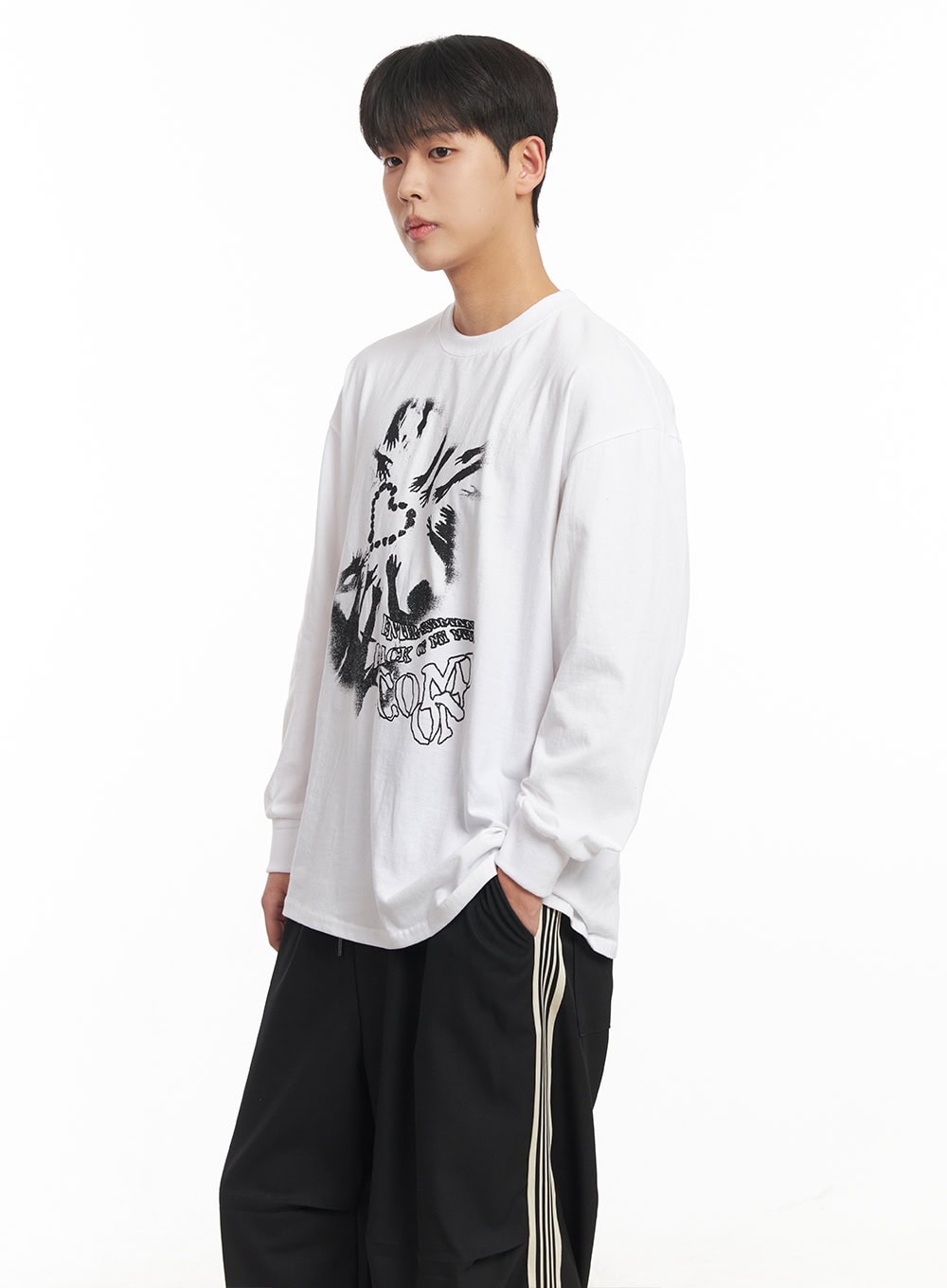 Men's Cotton Graphic Long Sleeve Tee IM517