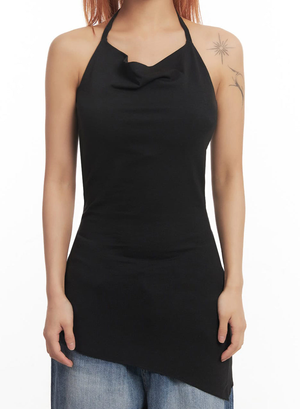 String Halter Long Cami Top IA517