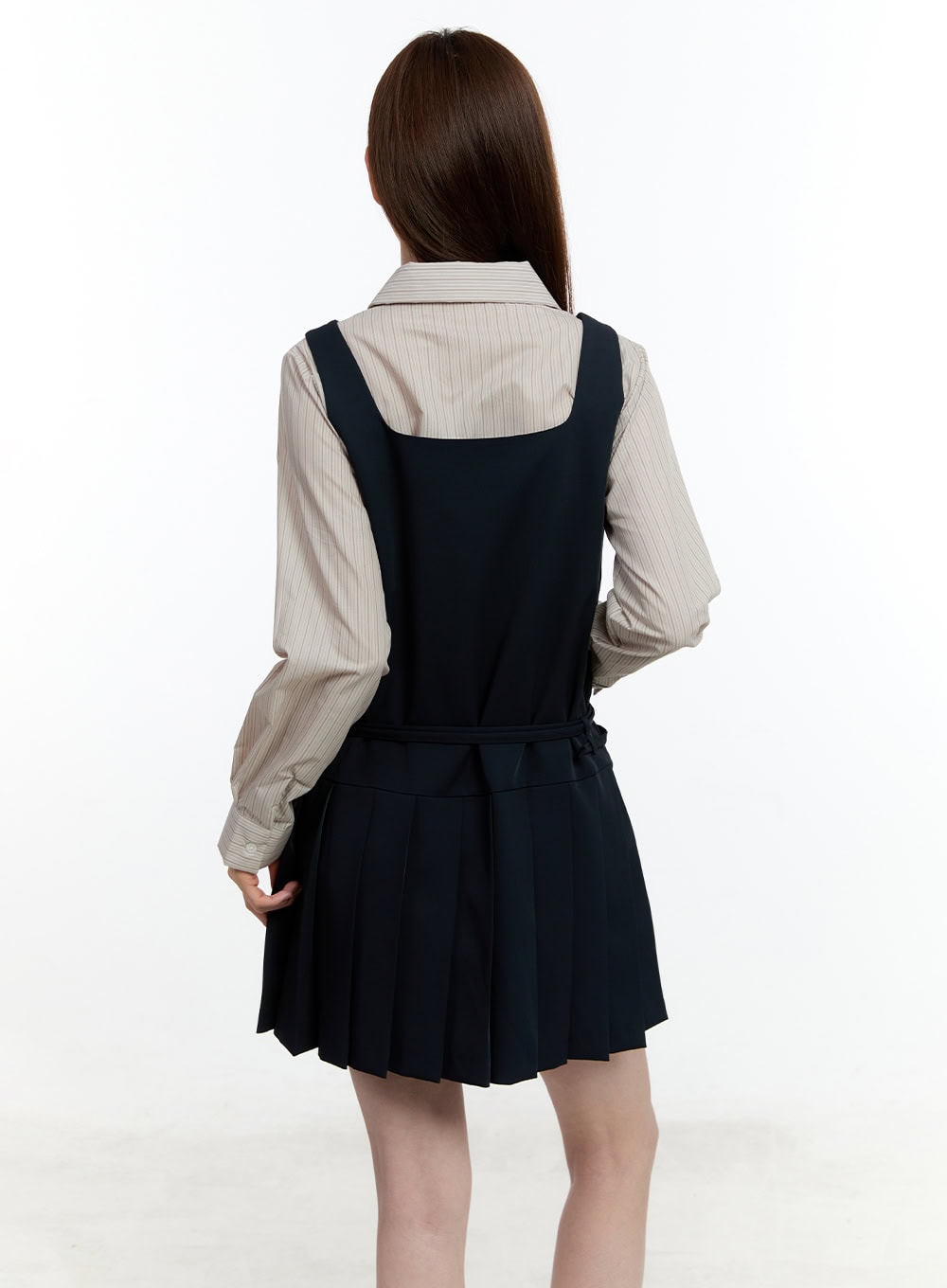 Square Neck Pleated Mini Dress CM521