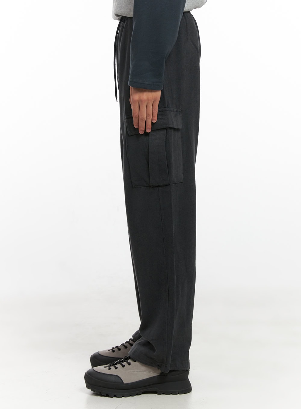 Men's Cargo Cotton Pants (Dark gray) ID413