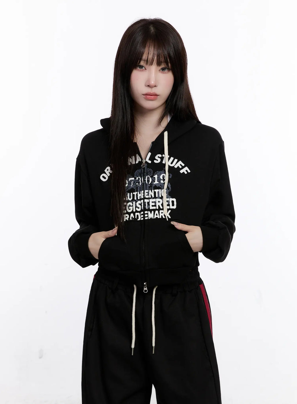 Slim-Fit Graphic Zip Hoodie CO501