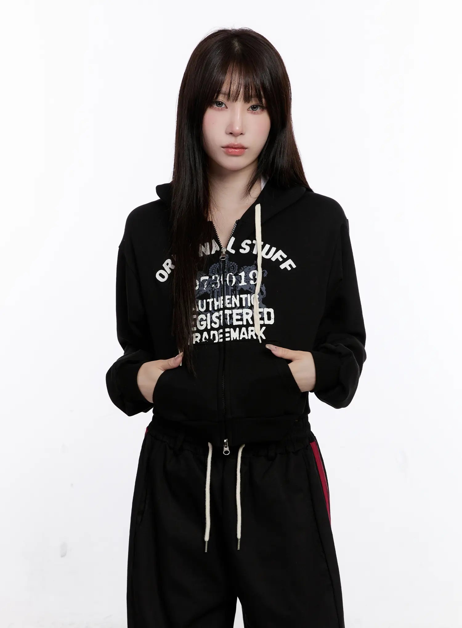 Slim-Fit Graphic Zip Hoodie CO501