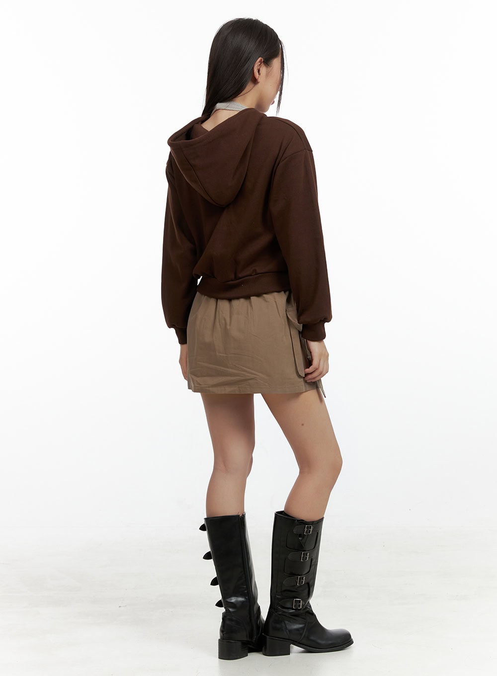 Graphic Zip-Up Hoodie OL408