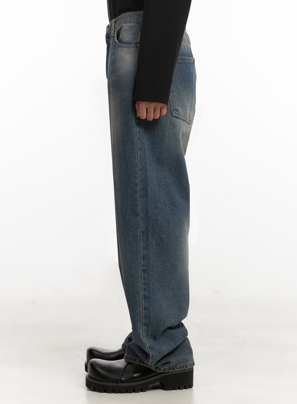 Men's Basic Wide-Leg Denim Jeans ID427