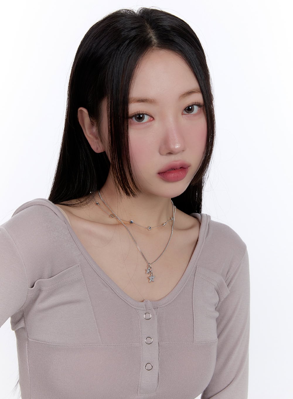 Layered Star Chain Necklace CJ511