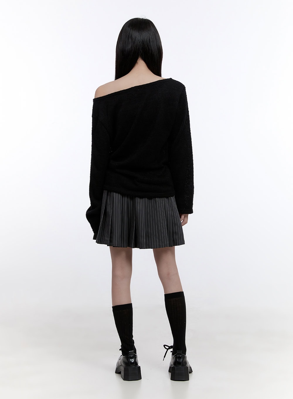 Fuzy Soft Off Shoulder Long Sleeve Top CO418