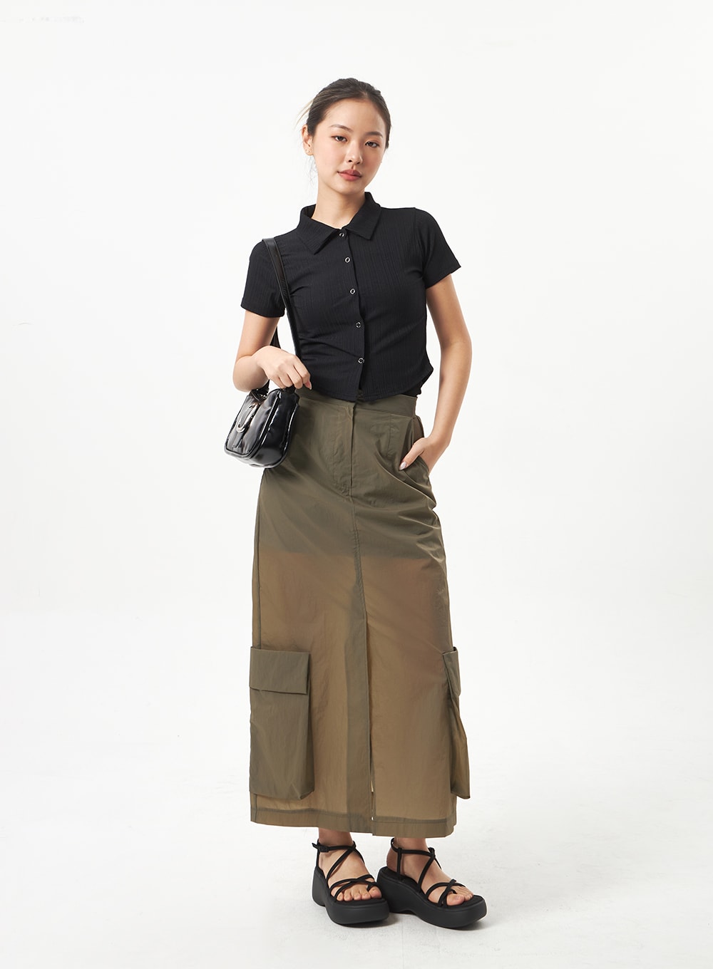 Snap Button Tee CA319