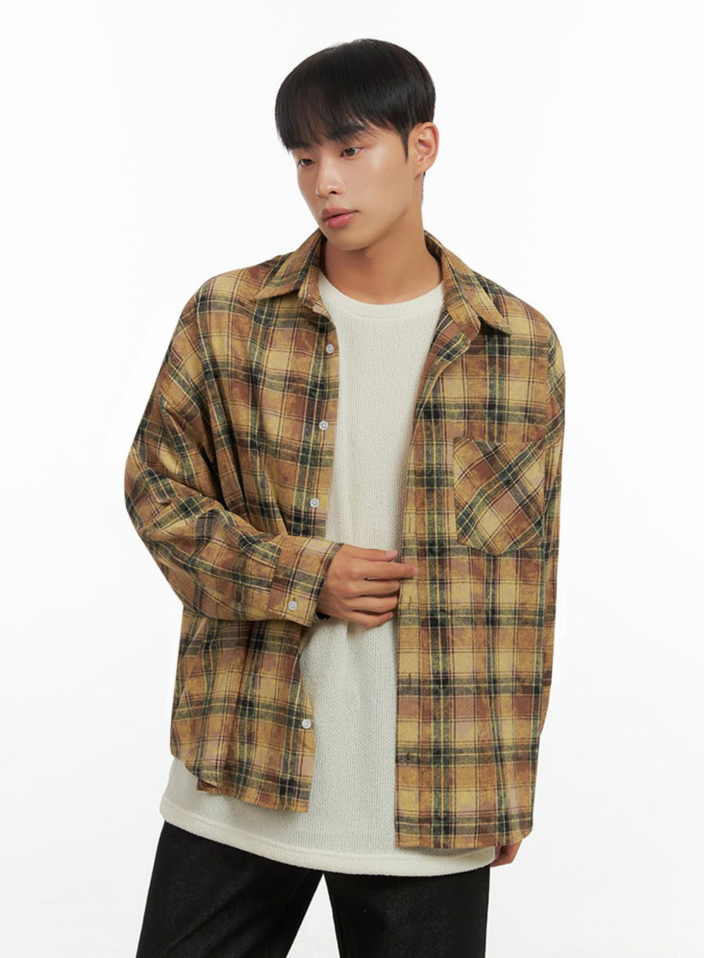 Men's Vintage Checkered Shirt IO420