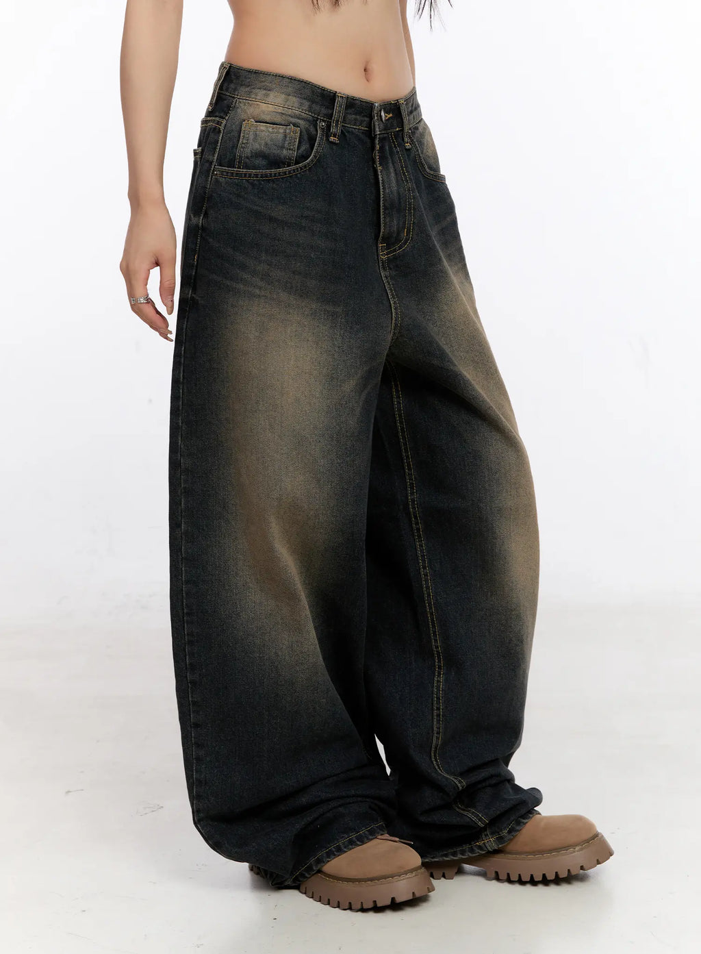 Sylvia Vintage Washed Baggy Jeans CO501