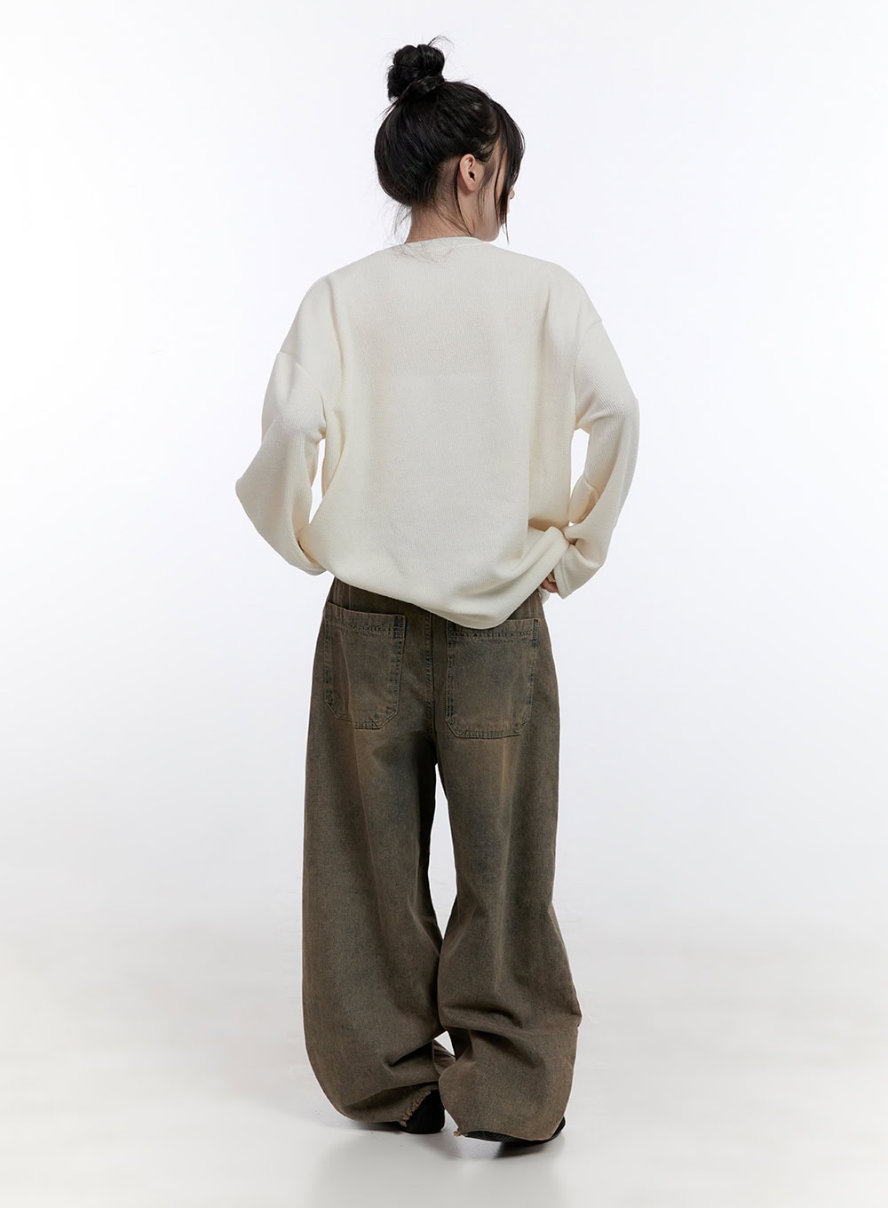 Oversized Graphic Long Sleeve T-Shirt CO418