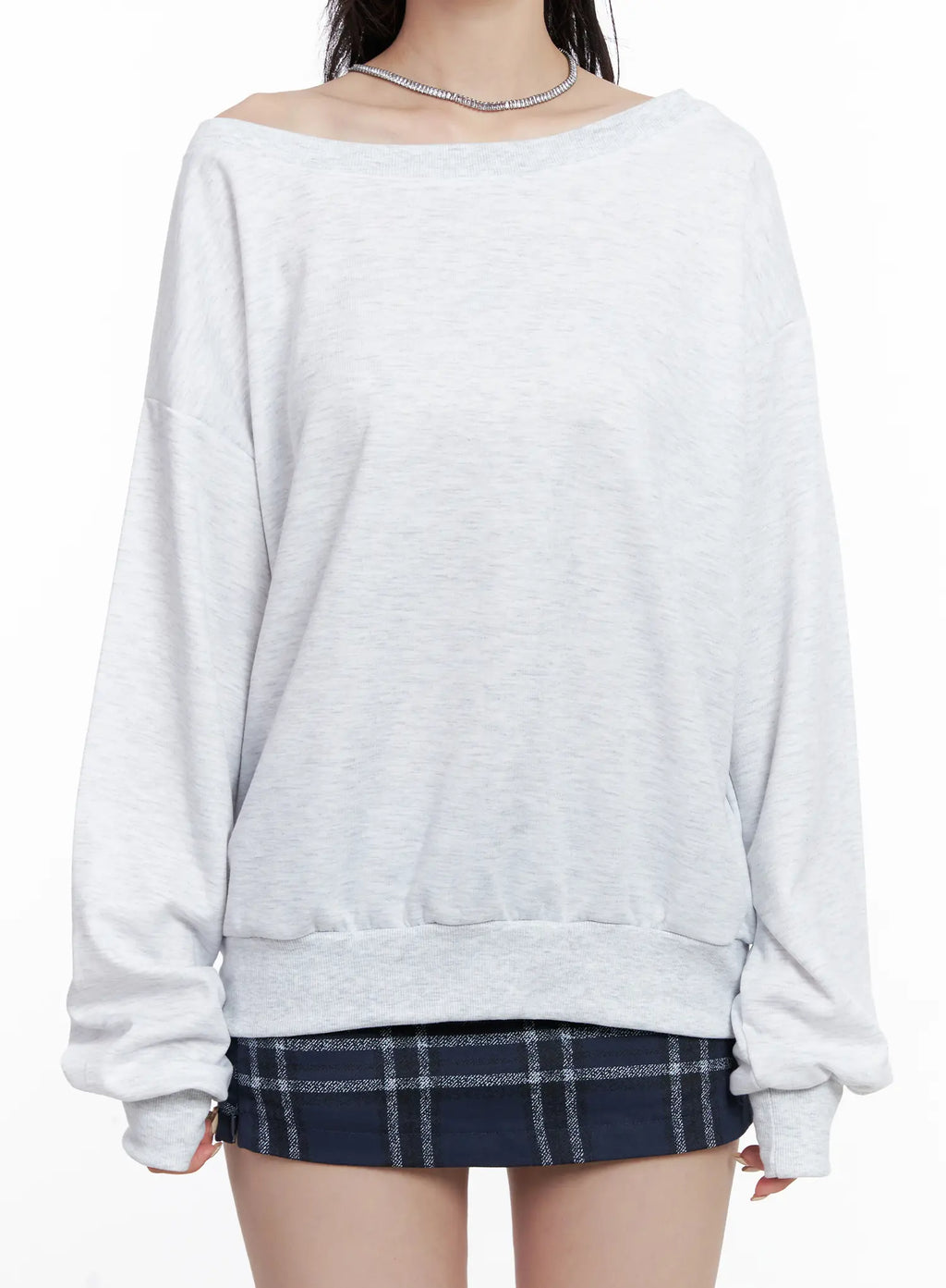 Off-Shoulder Loose Fit Sweatshirt CS510