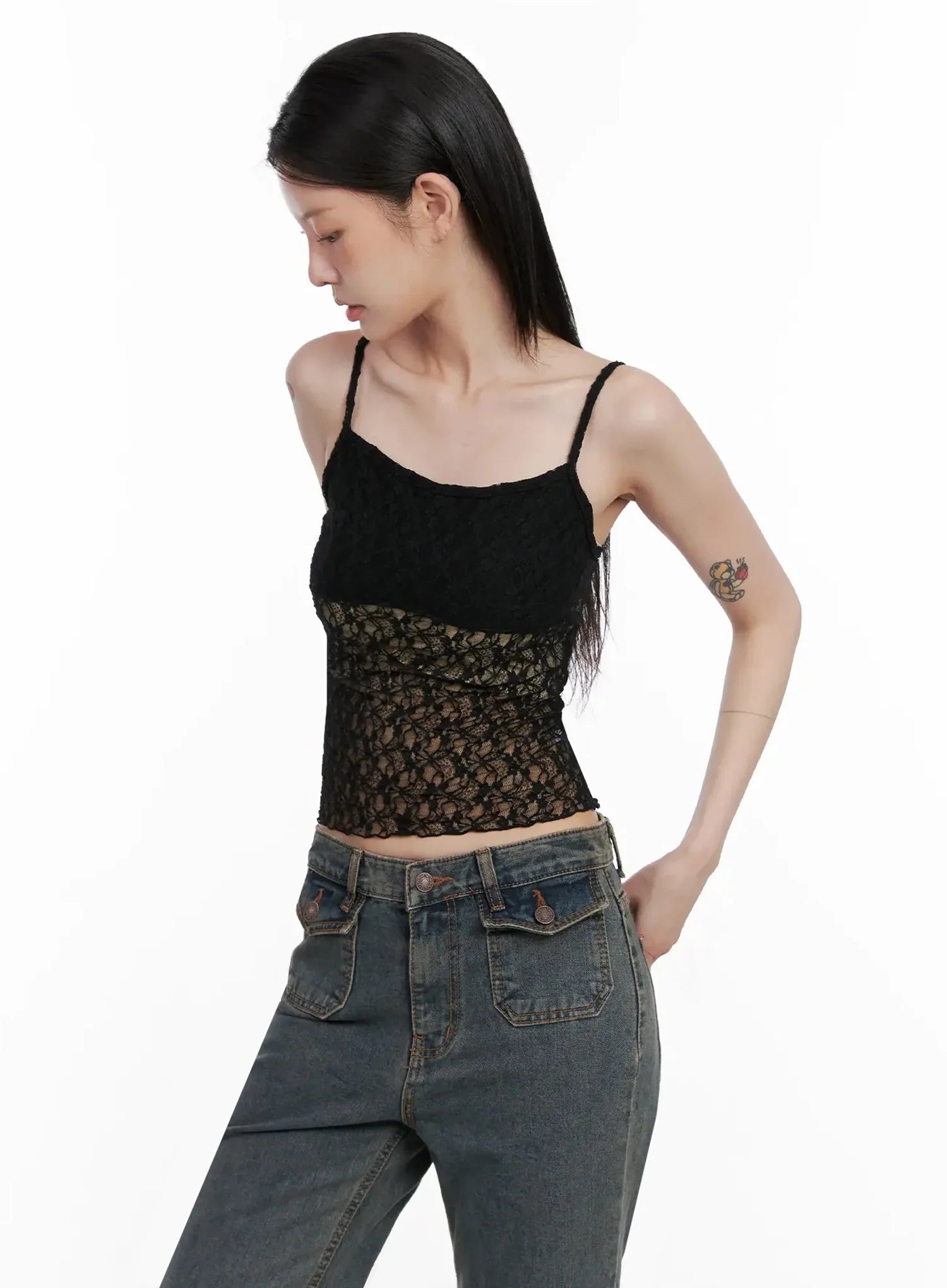 Lace Detail Cami Top IS508